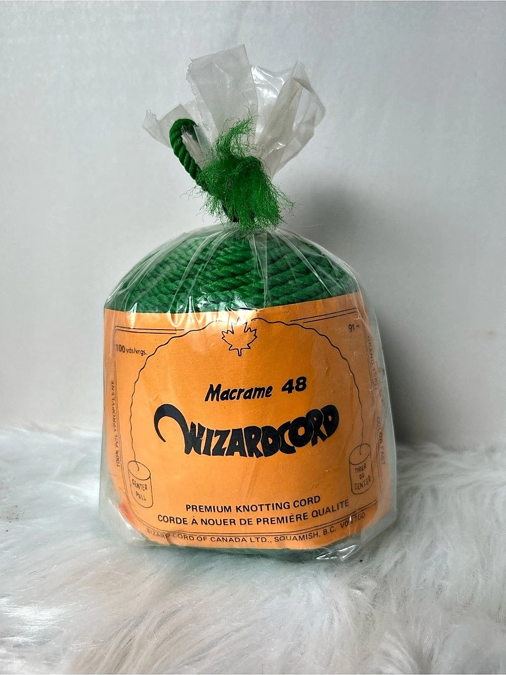 WizardCord Macrame 48 Green Macrame Cord NWT